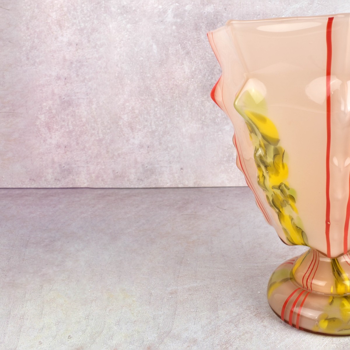 Art Deco Kralik Knuckle Glass Vase