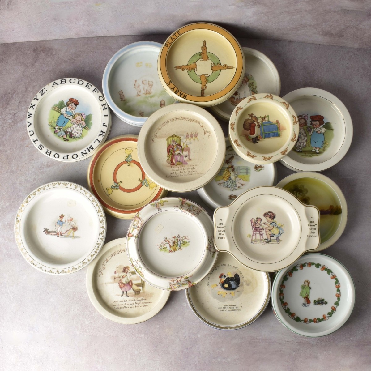 Collection of Ceramic Baby Dishes
