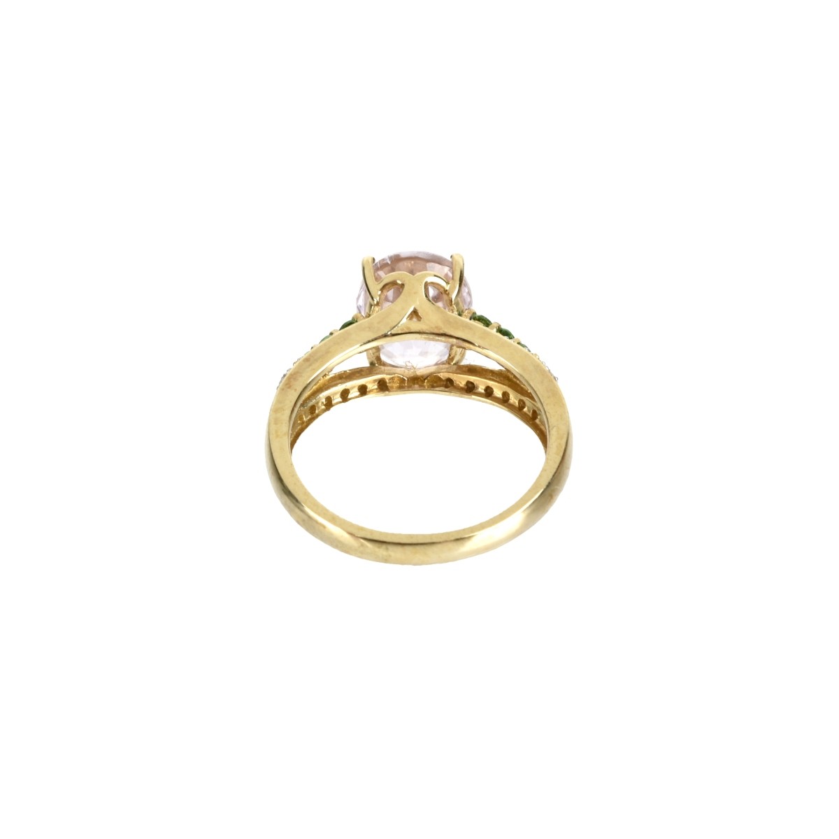 Kunzite, Garnet, Diamond and 10K Ring