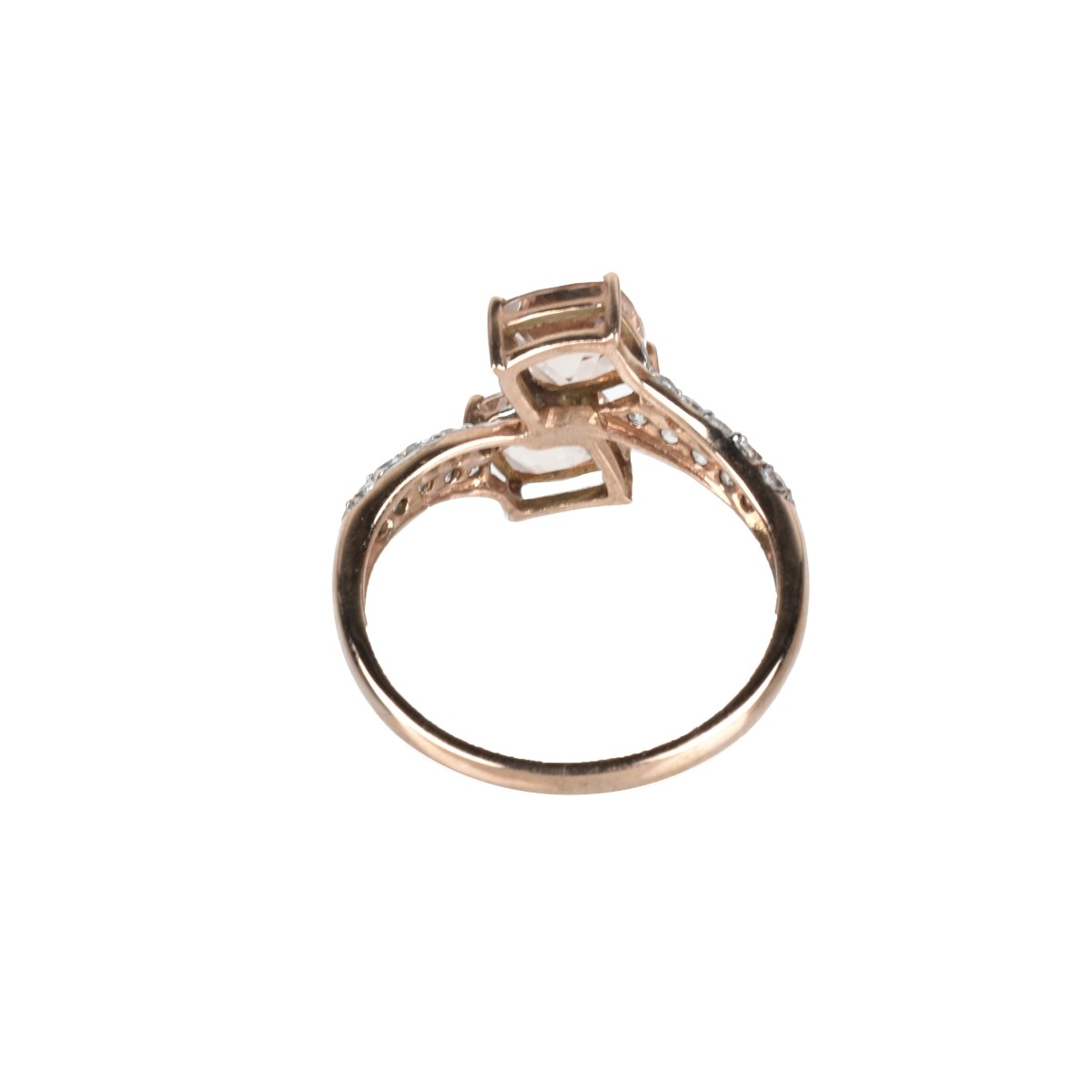 Kunzite, Diamond and 10K Ring