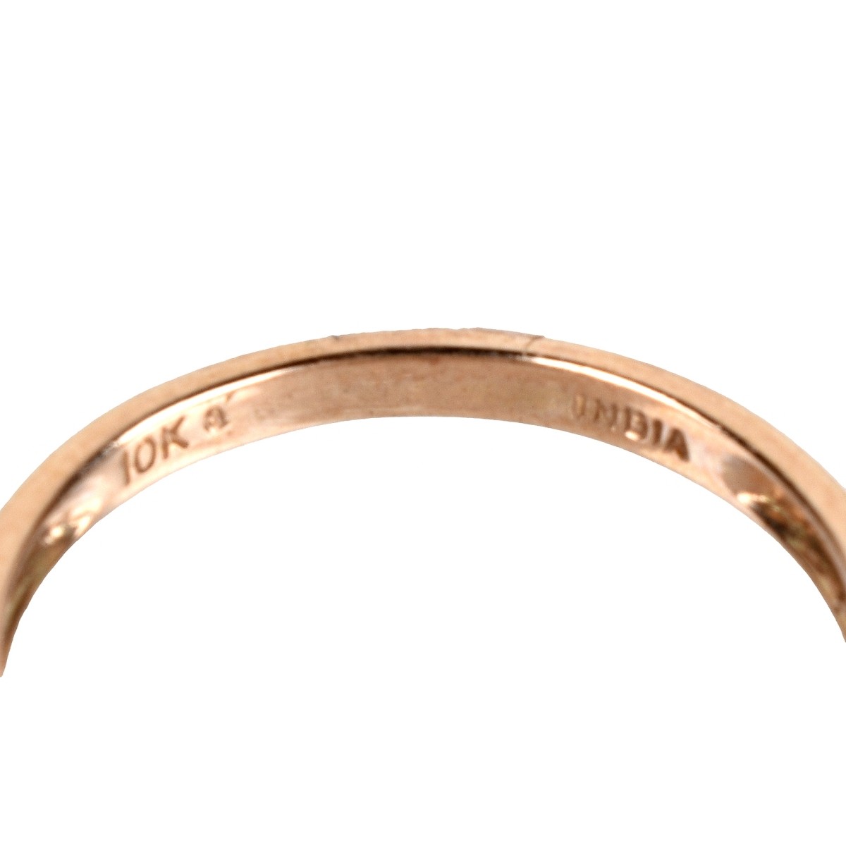 Kunzite, Diamond and 10K Ring
