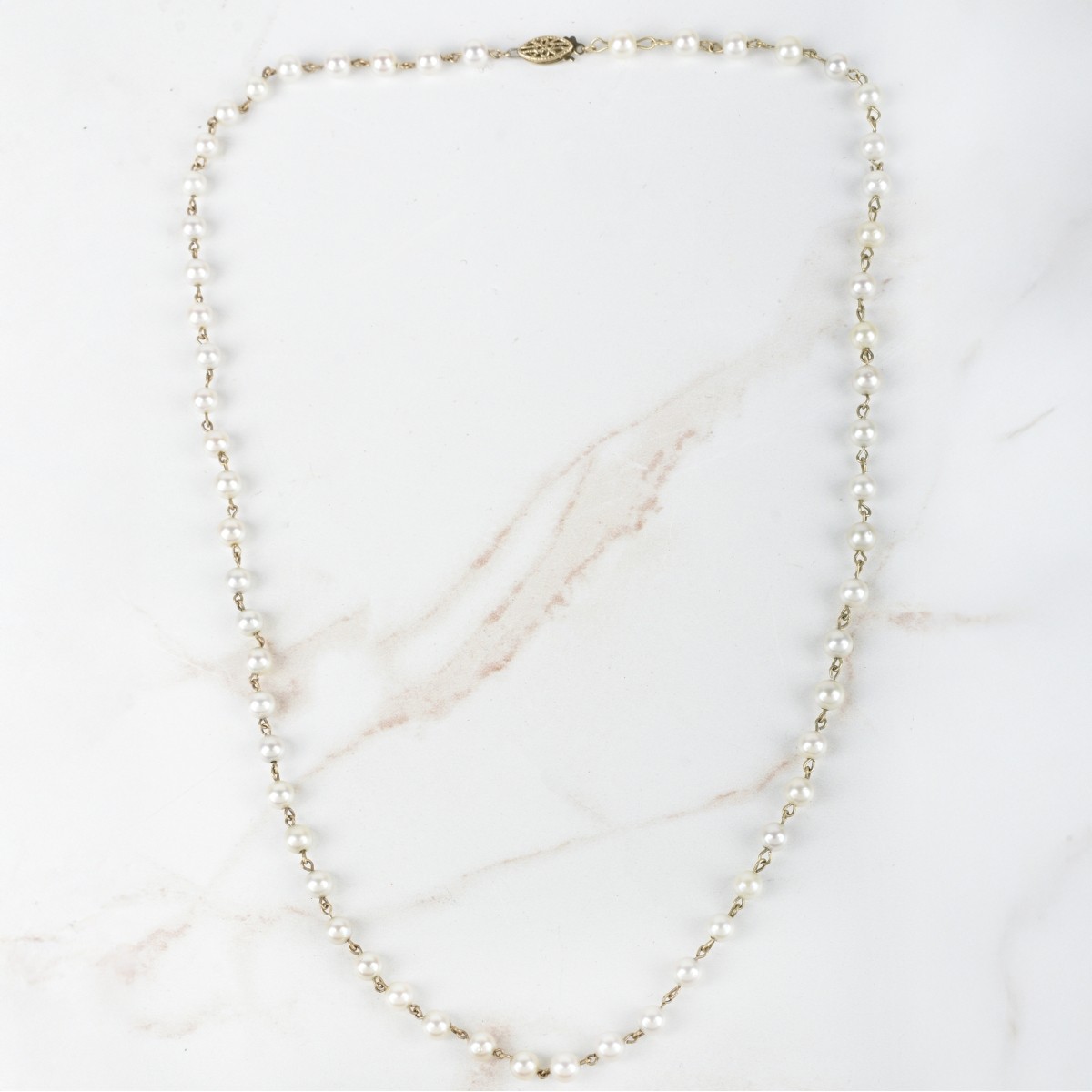 Pearl and 10K Necklace