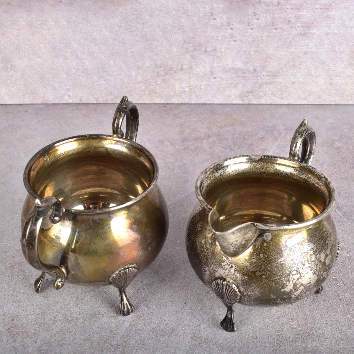 "F. B. Rogers" Sterling Silver Sugar and Creamer