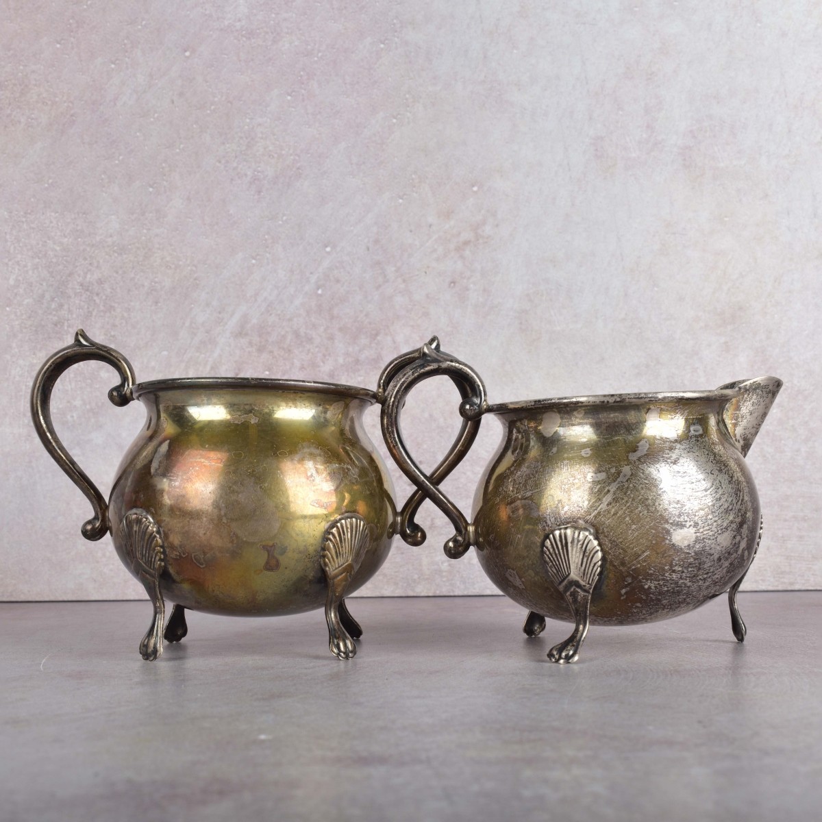 "F. B. Rogers" Sterling Silver Sugar and Creamer