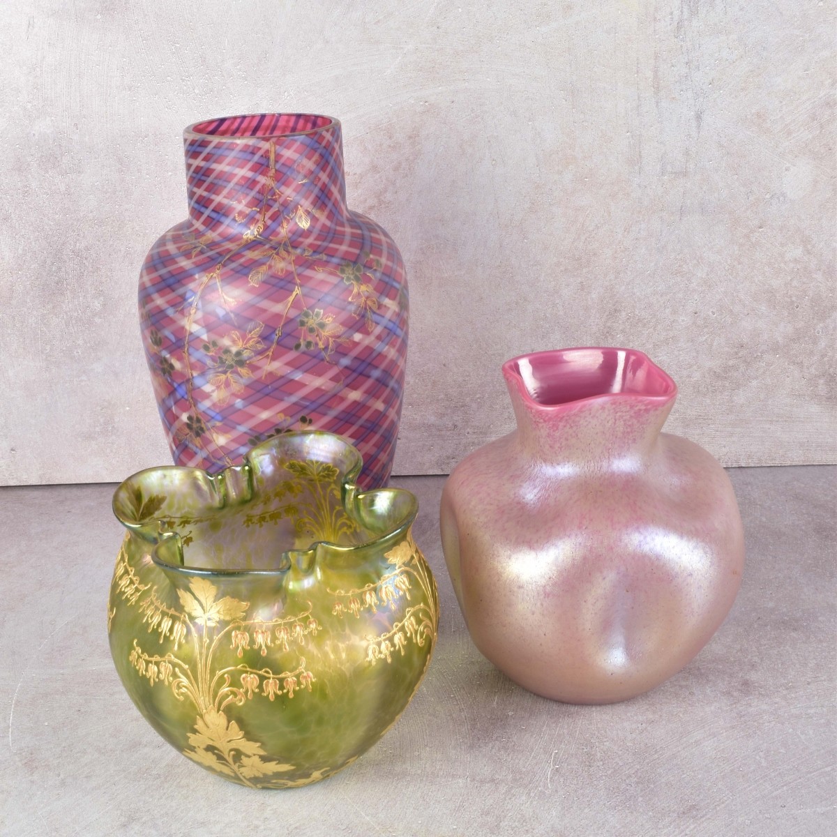 Collection of Vintage Art Glass Vases