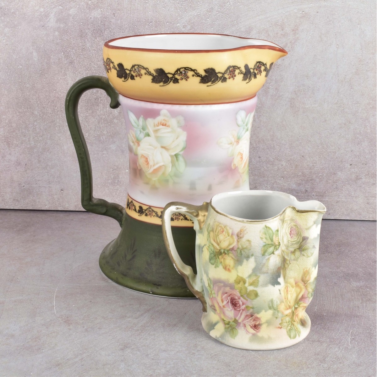 Antique European Painted Porcelain Pieces