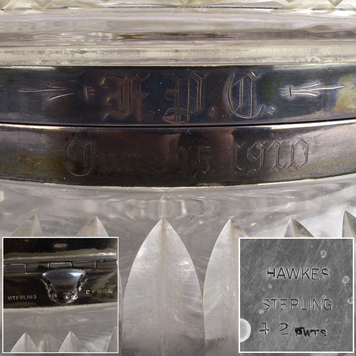 Vintage Glass Articles with Silver
