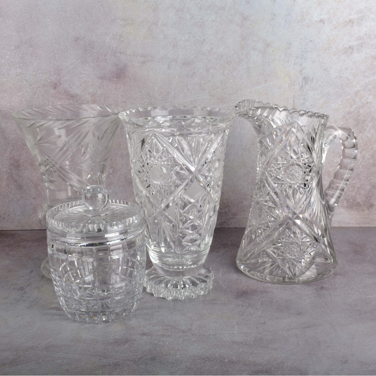 Vintage Cut Crystal Glass Pieces