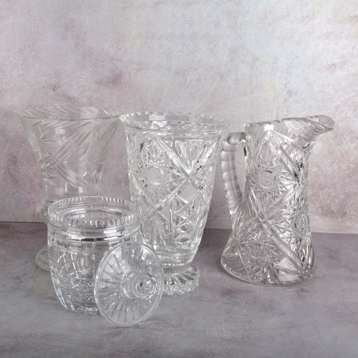 Vintage Cut Crystal Glass Pieces