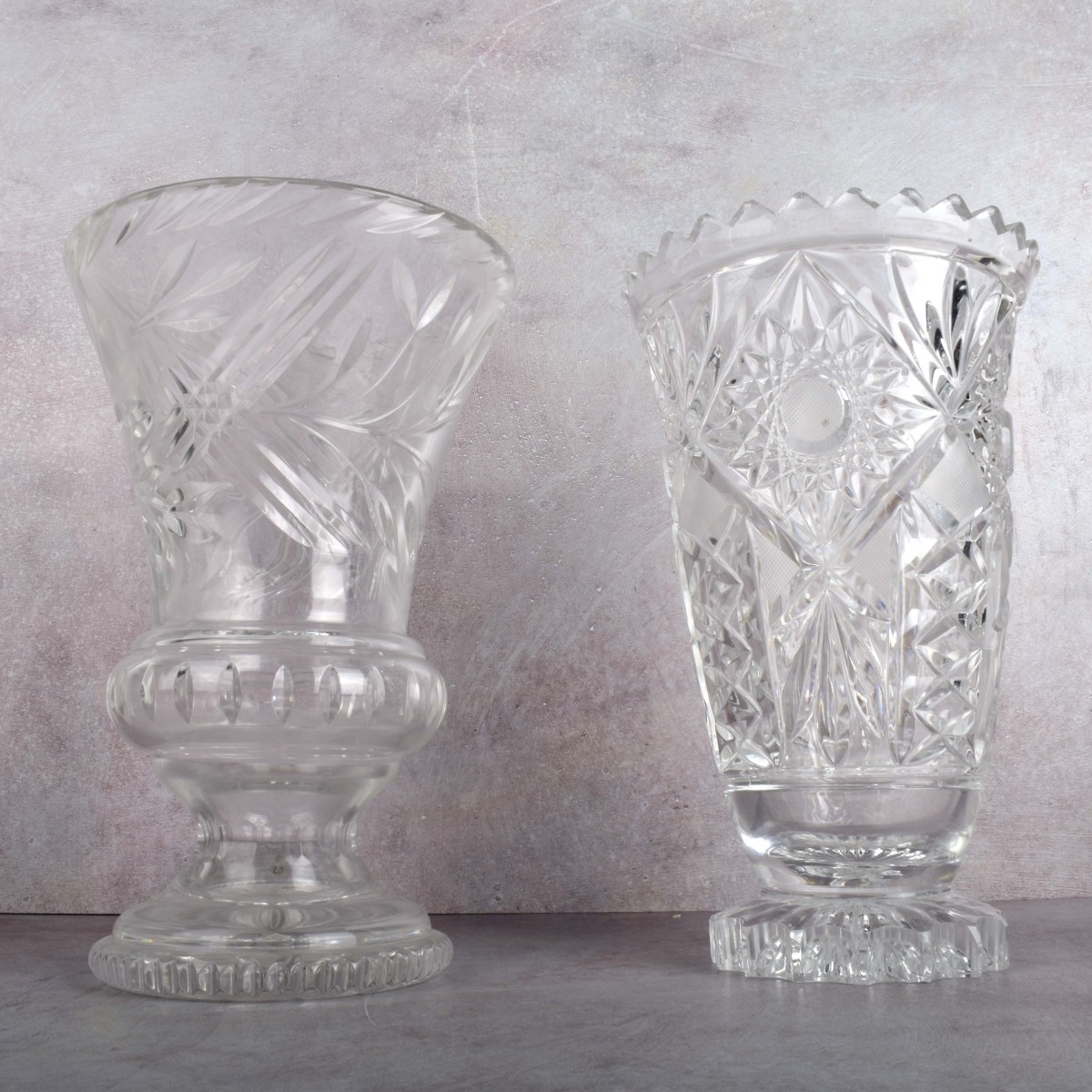 Vintage Cut Crystal Glass Pieces