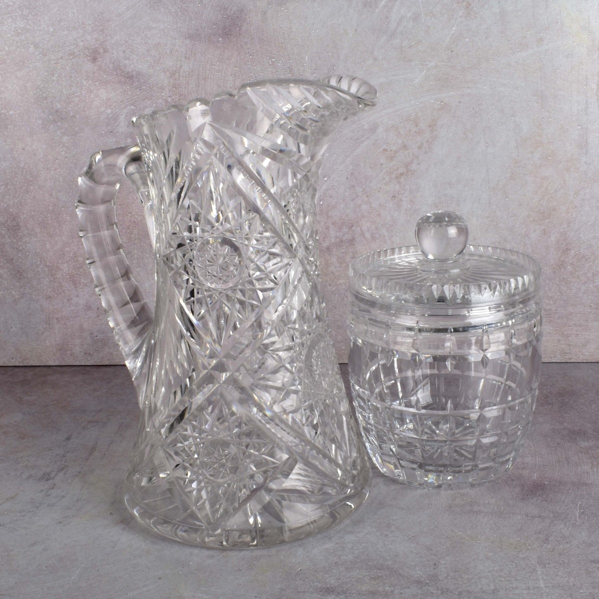 Vintage Cut Crystal Glass Pieces
