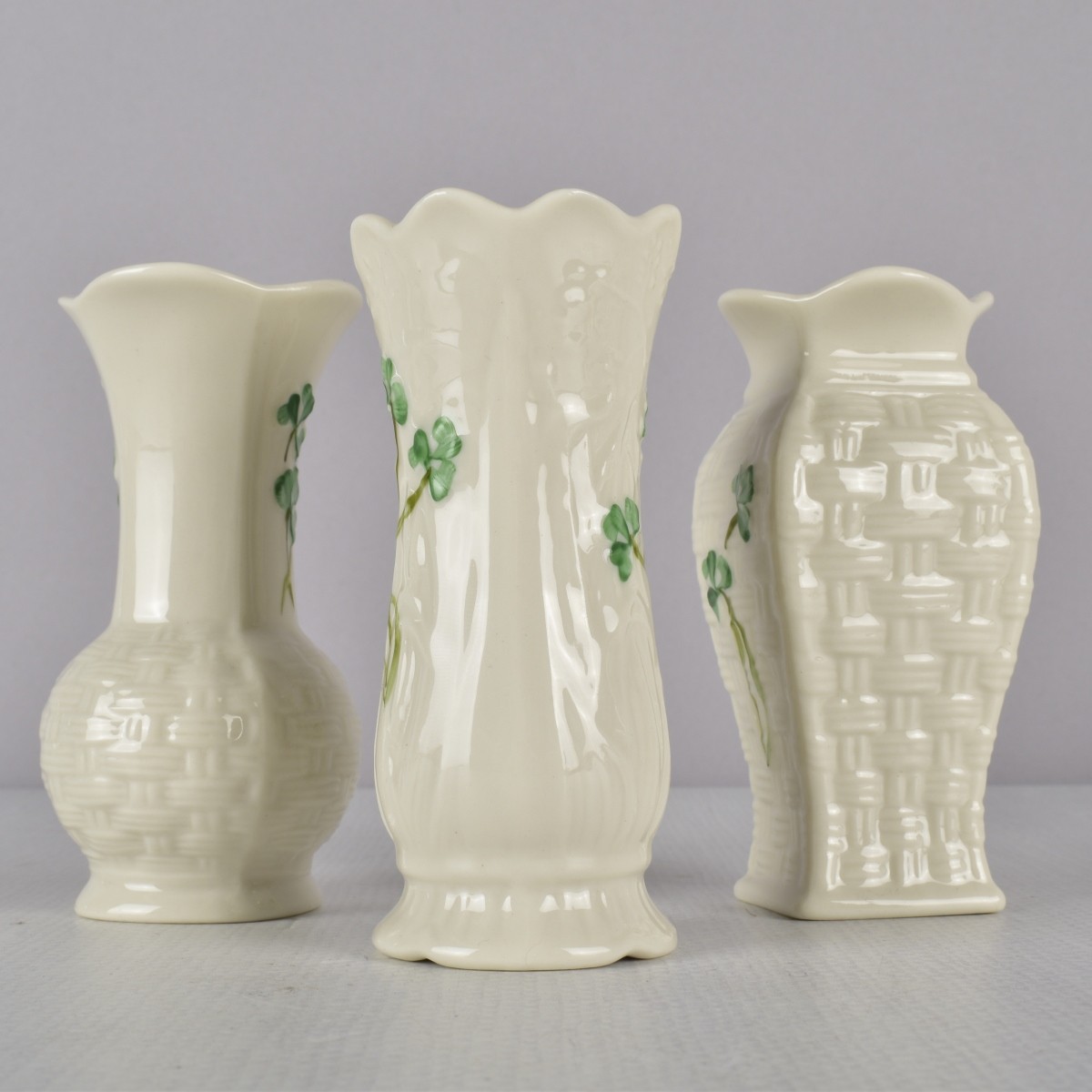 Four Pieces Belleek Porcelain China