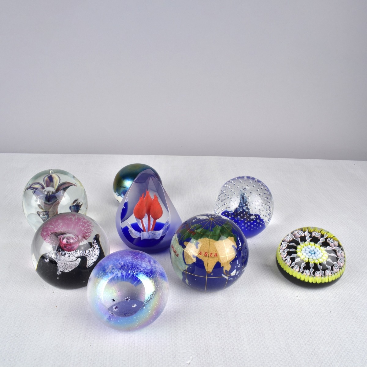 Collection of Vintage Glass Paperweights