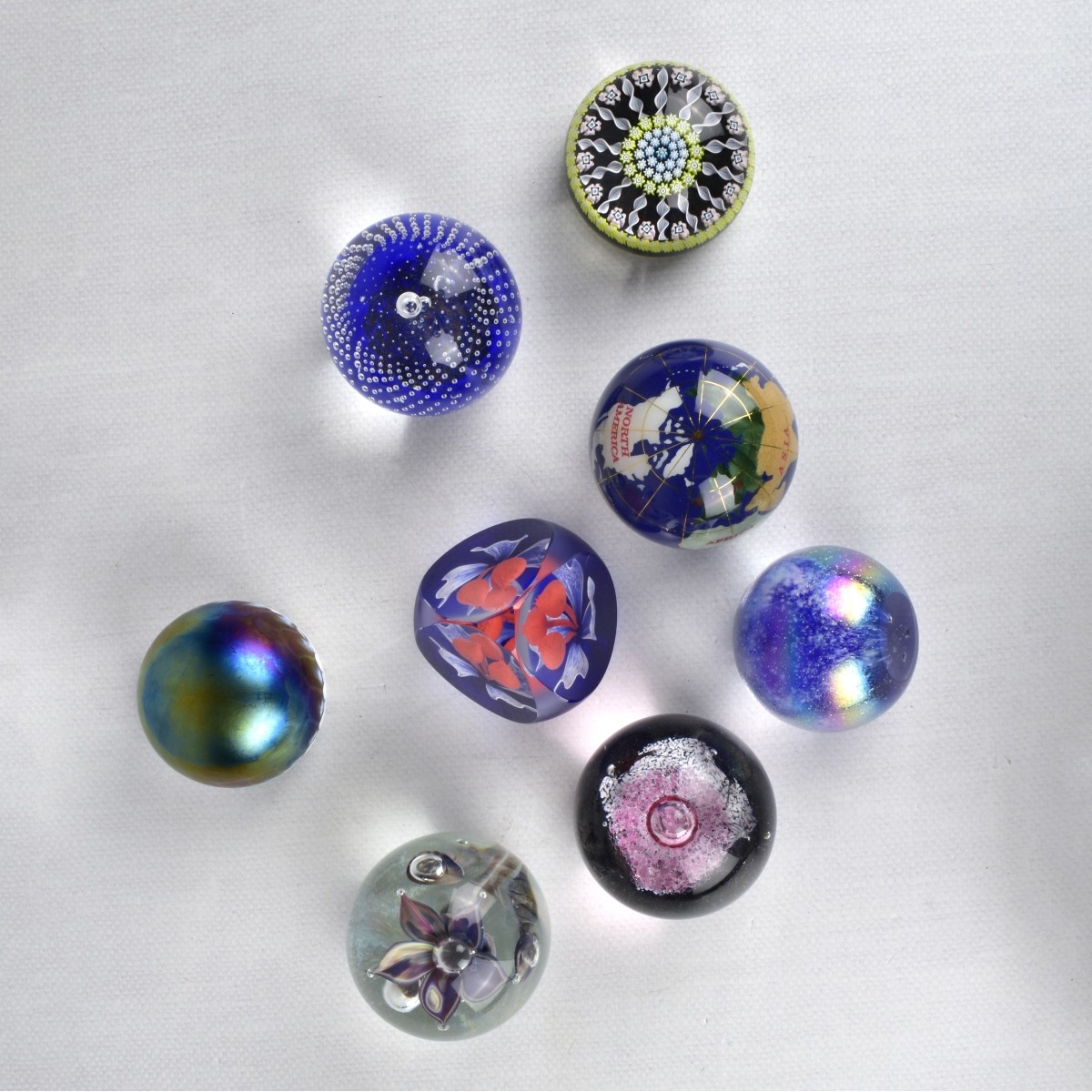 Collection of Vintage Glass Paperweights