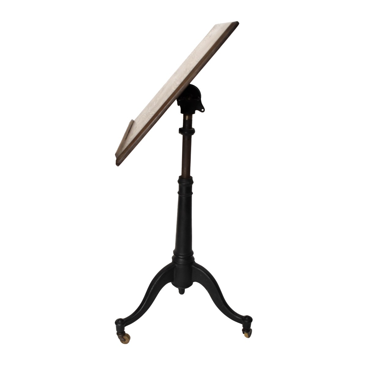 Antique Oak and Iron Mechanical Table