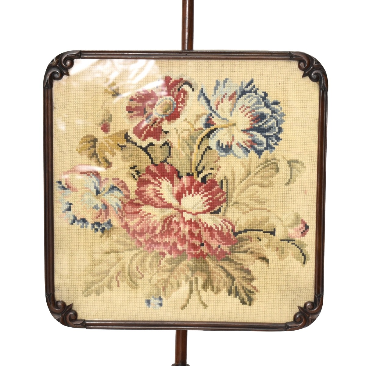 Antique Mahogany Fire Screen