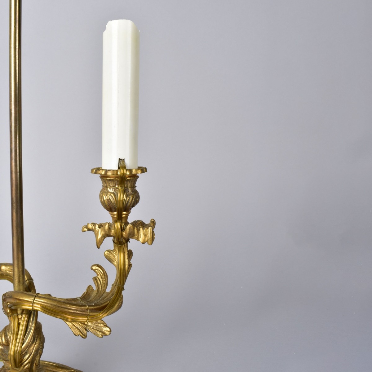 French Louis XVI Style Gilt Bronze Bouliette Lamp
