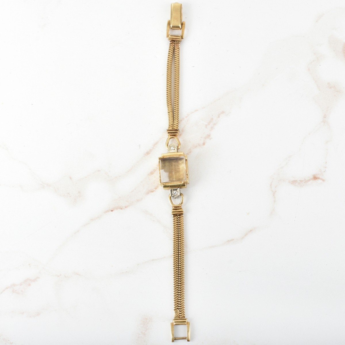 14K and Diamond Watch Case and Bracelet