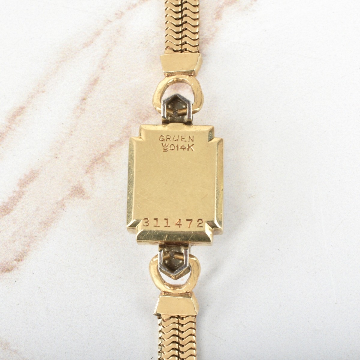 14K and Diamond Watch Case and Bracelet
