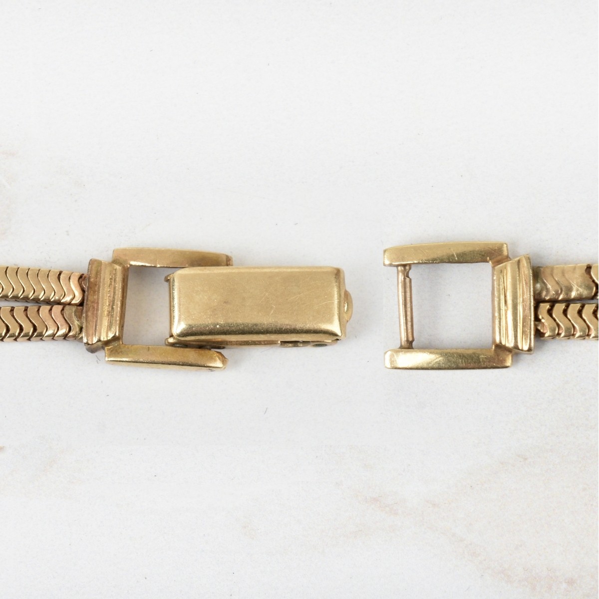 14K and Diamond Watch Case and Bracelet