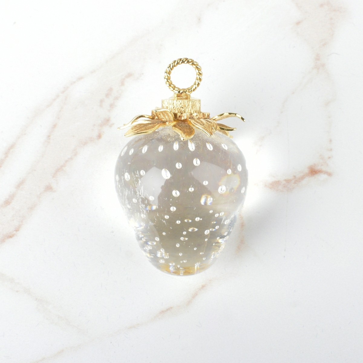 Steuben 18K and Glass Pendant