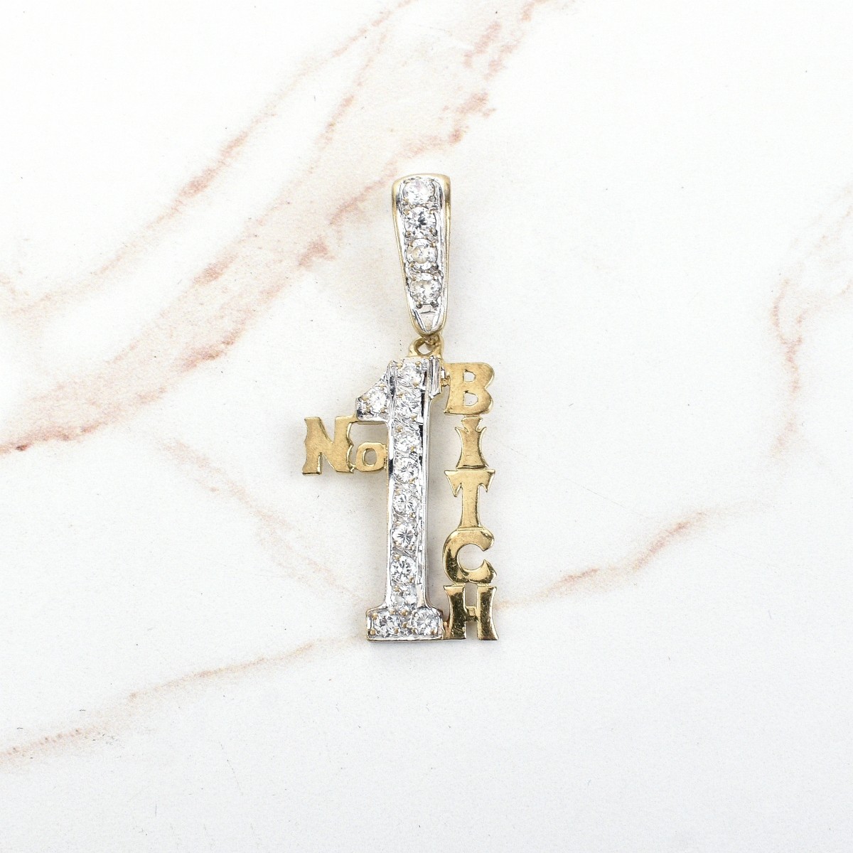 Diamond, 18K and 10K Pendant