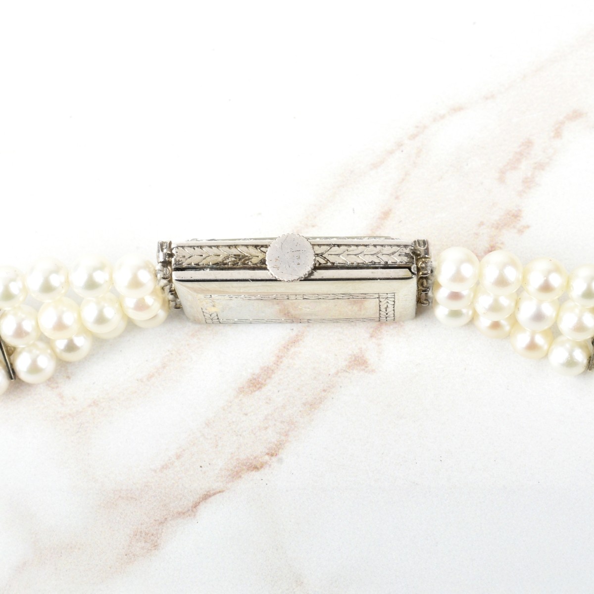 Diamond, Pearl and 18K Bracelet Watch