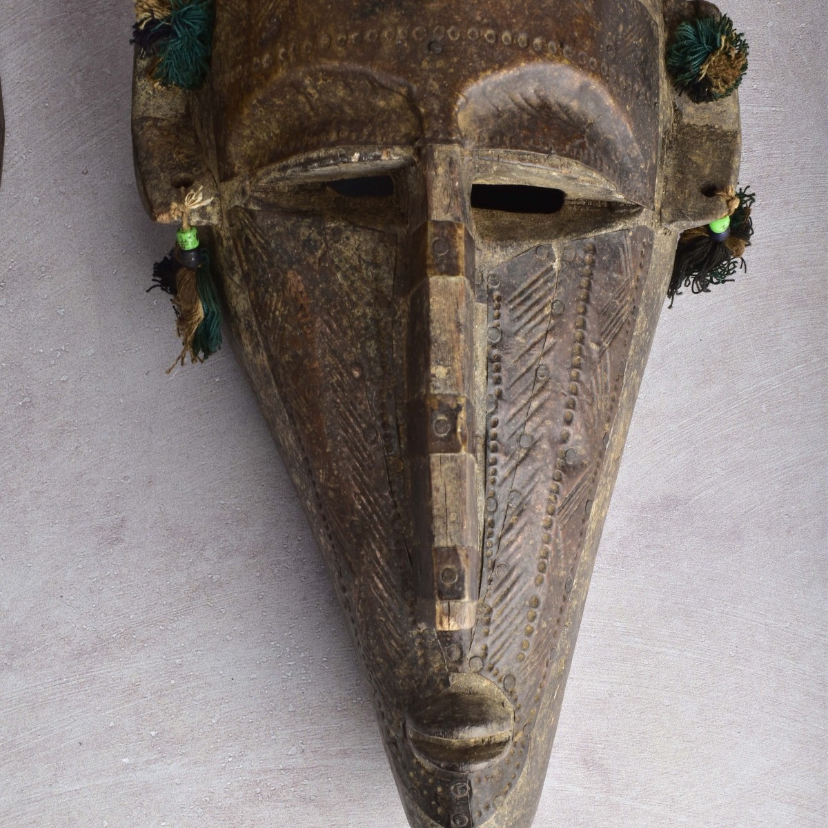 African Polychrome Carved Wood Masks