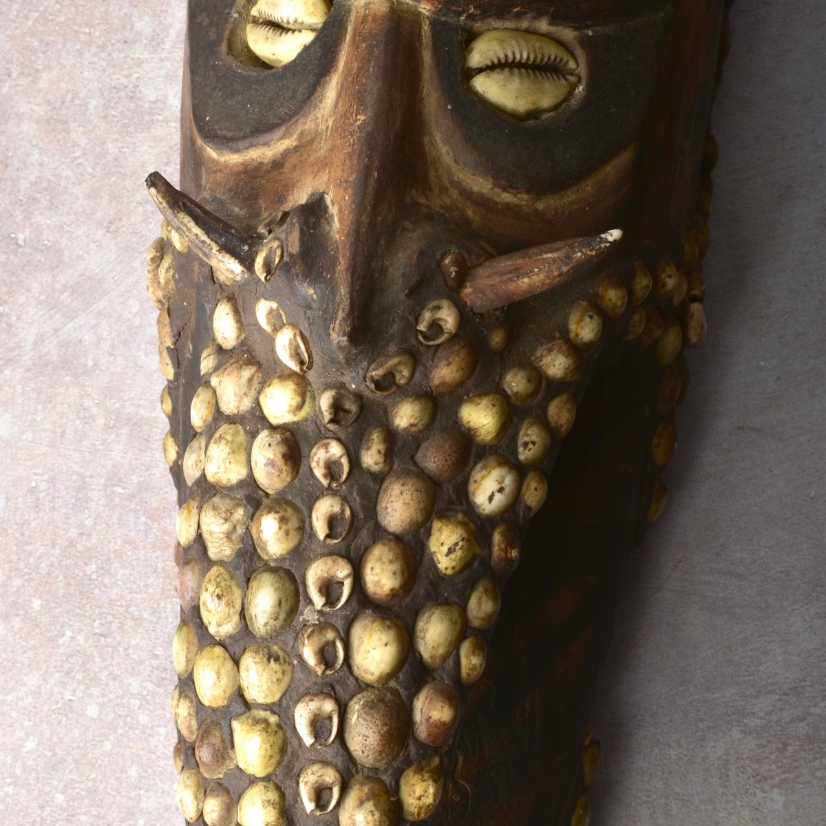 African Polychrome Carved Wood Masks