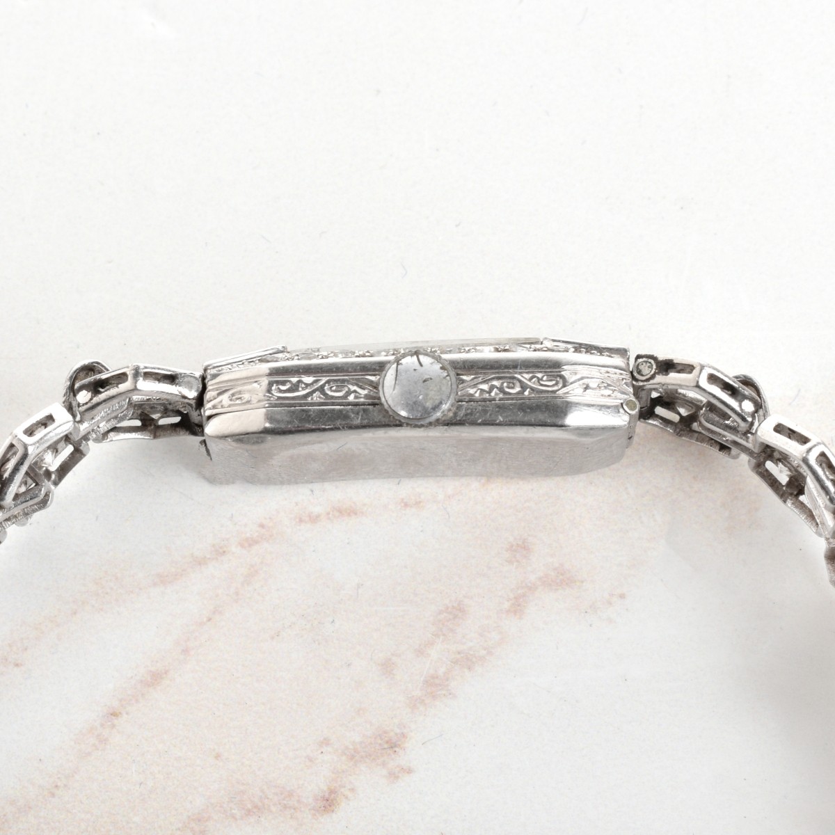 Deco Diamond and Platinum Watch