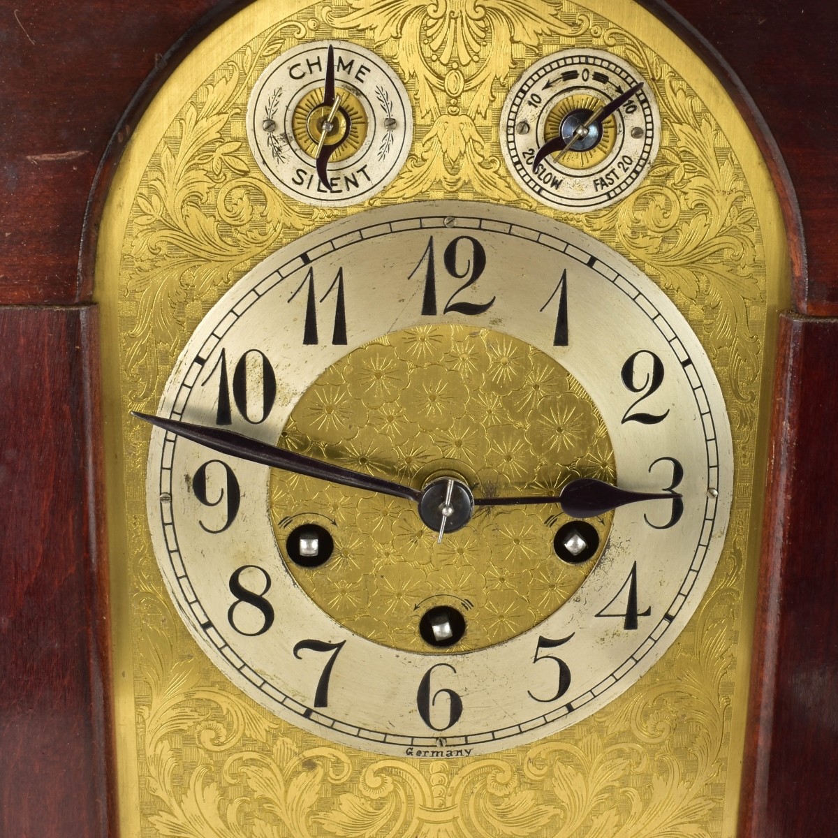 German Carved Mantle Clock