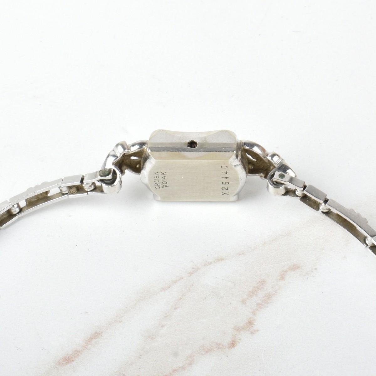 Gruen Diamond and 14K Watch