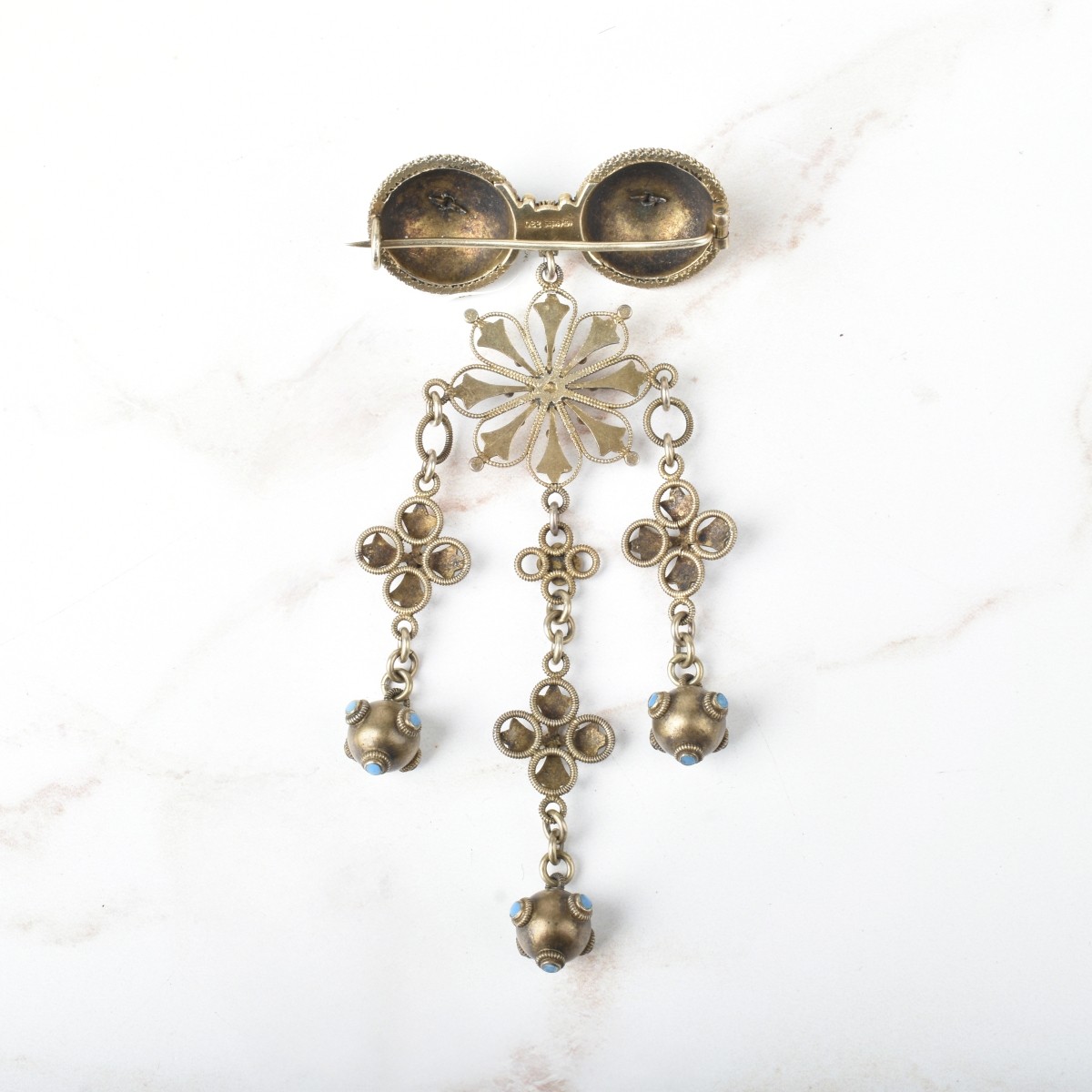 Enamel and Gold Filled Brooch