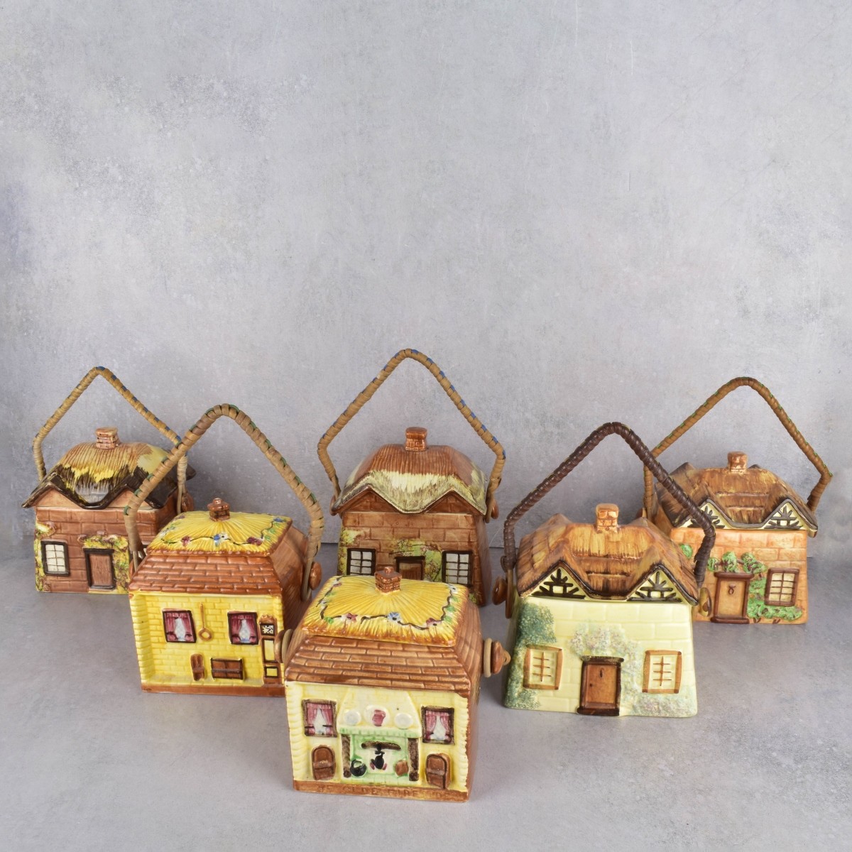 Ceramic Hand Painted Biscuit Jars