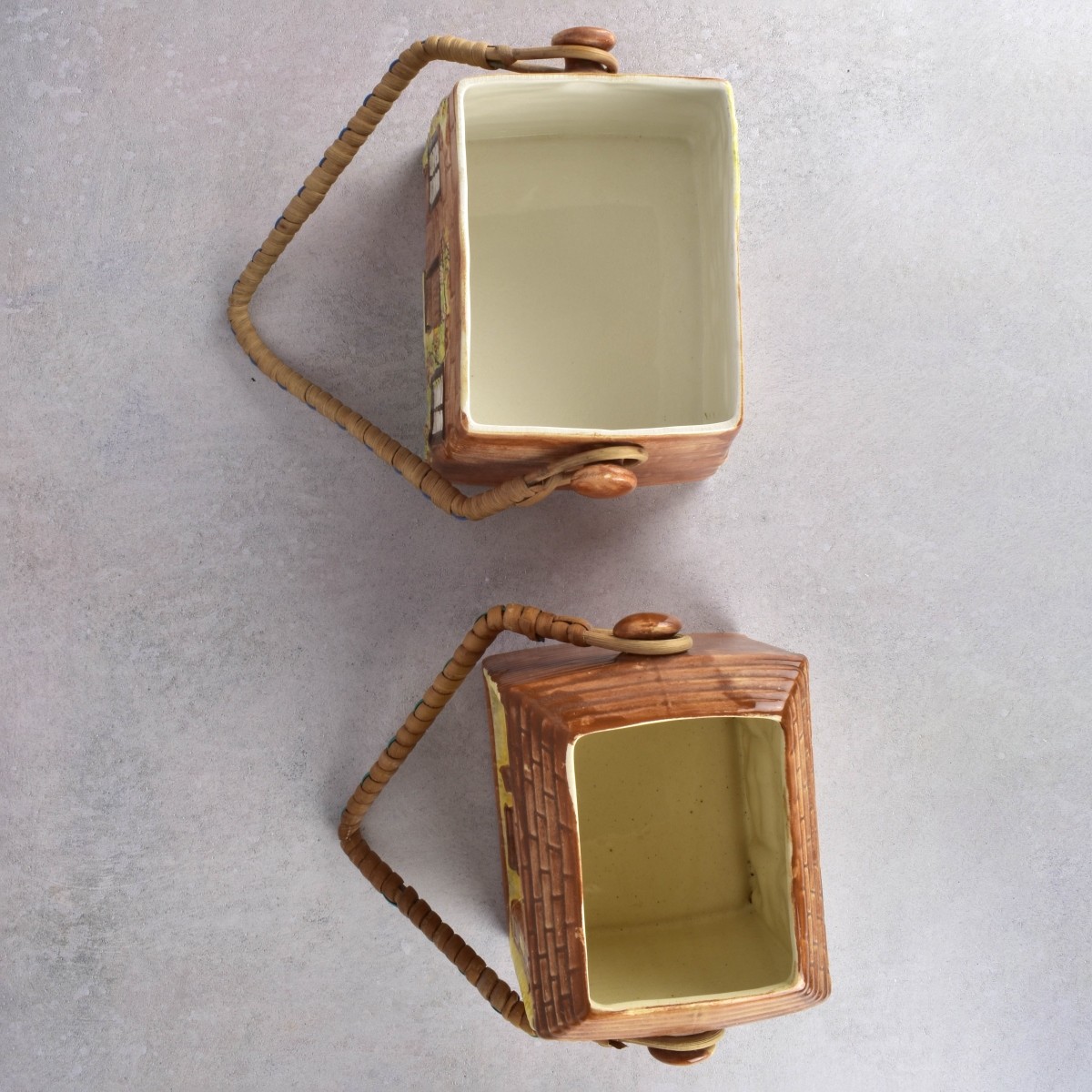 Ceramic Hand Painted Biscuit Jars