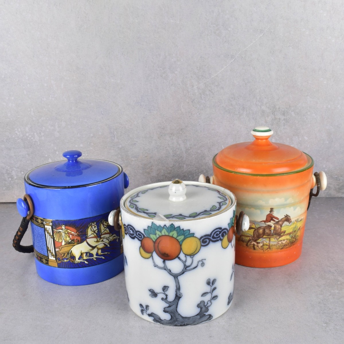 Ceramic Hand Painted Biscuit Jars