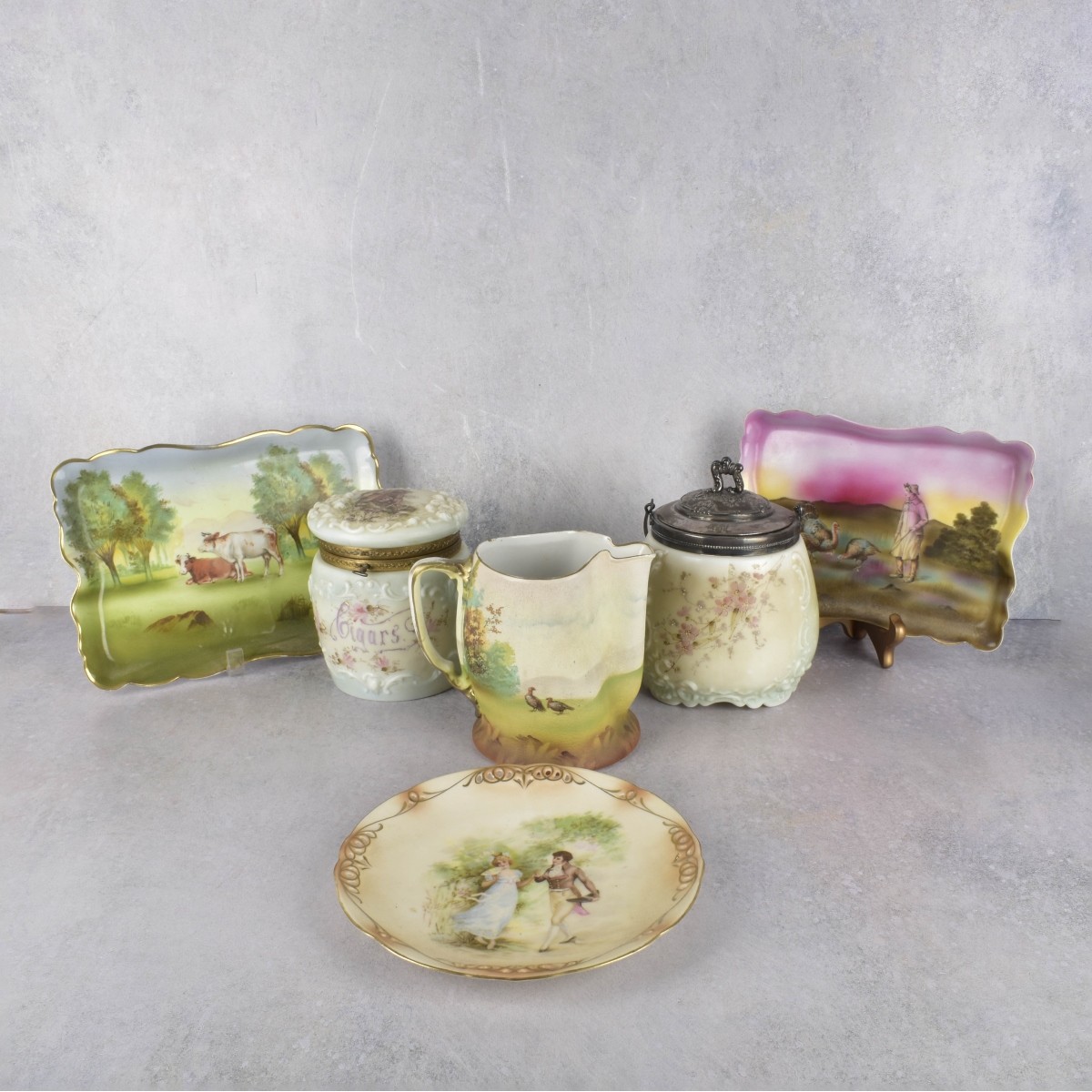 Antique Glass and Porcelain Pieces