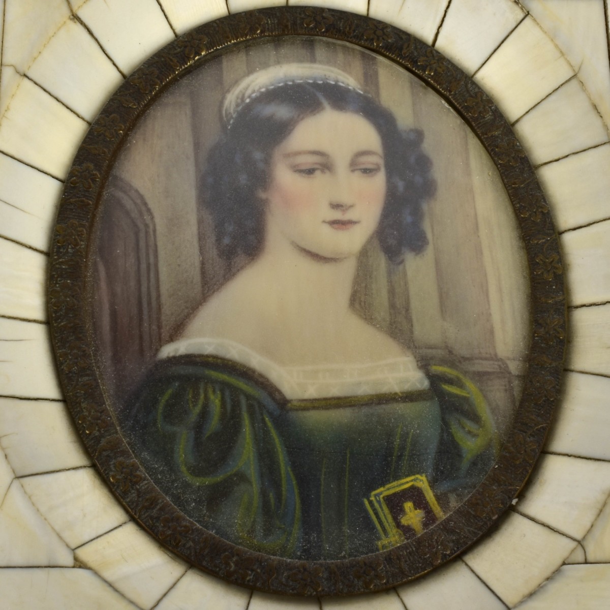 19th Century Miniature Hand Painted Portrait