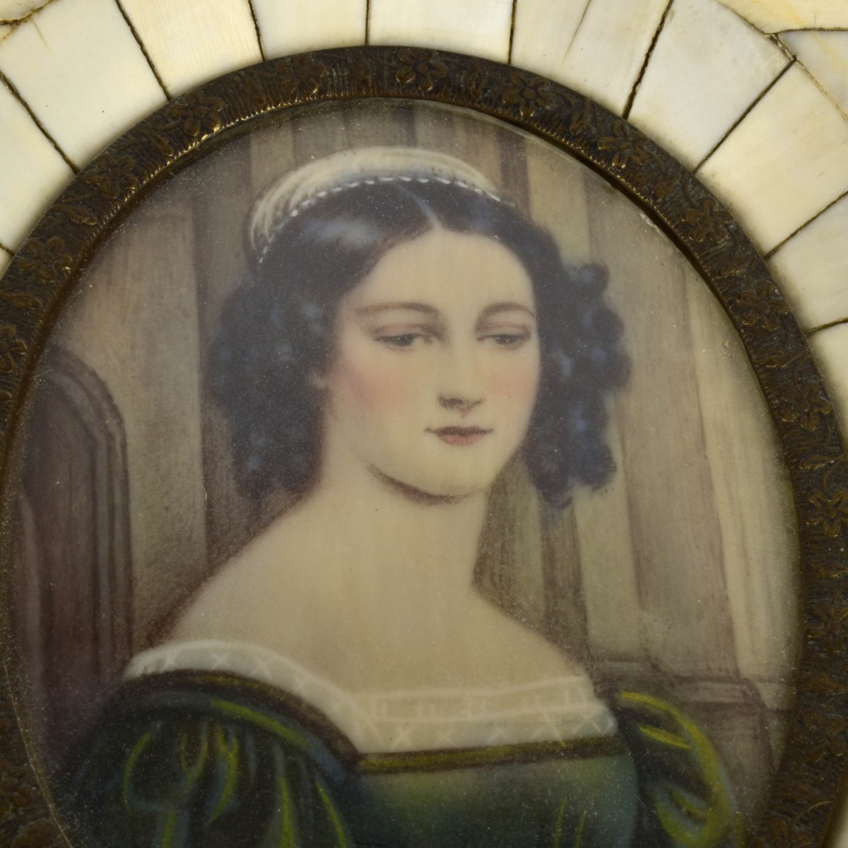 19th Century Miniature Hand Painted Portrait