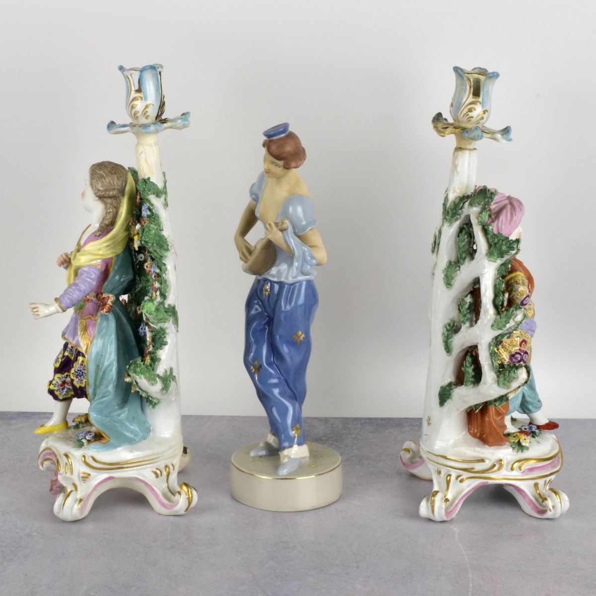 Chelsea Edwardian Figural Candlesticks