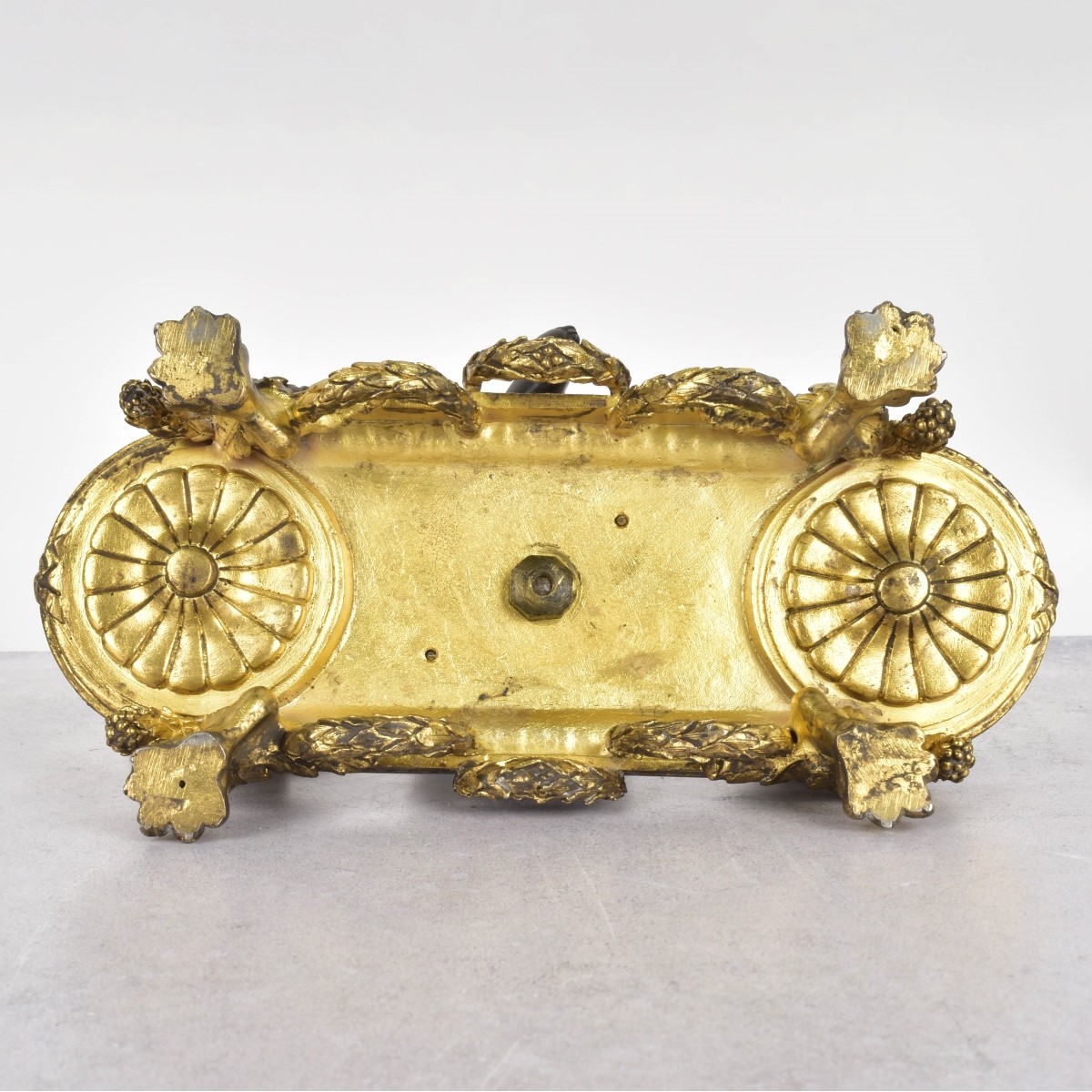 Bronze Inkwell with Putto Drumming