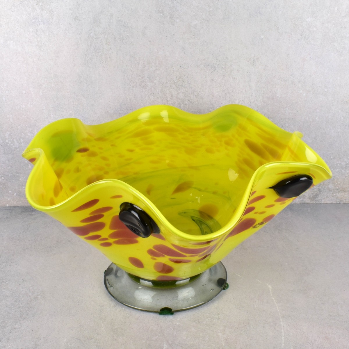 Yellow Art Glass Bowl