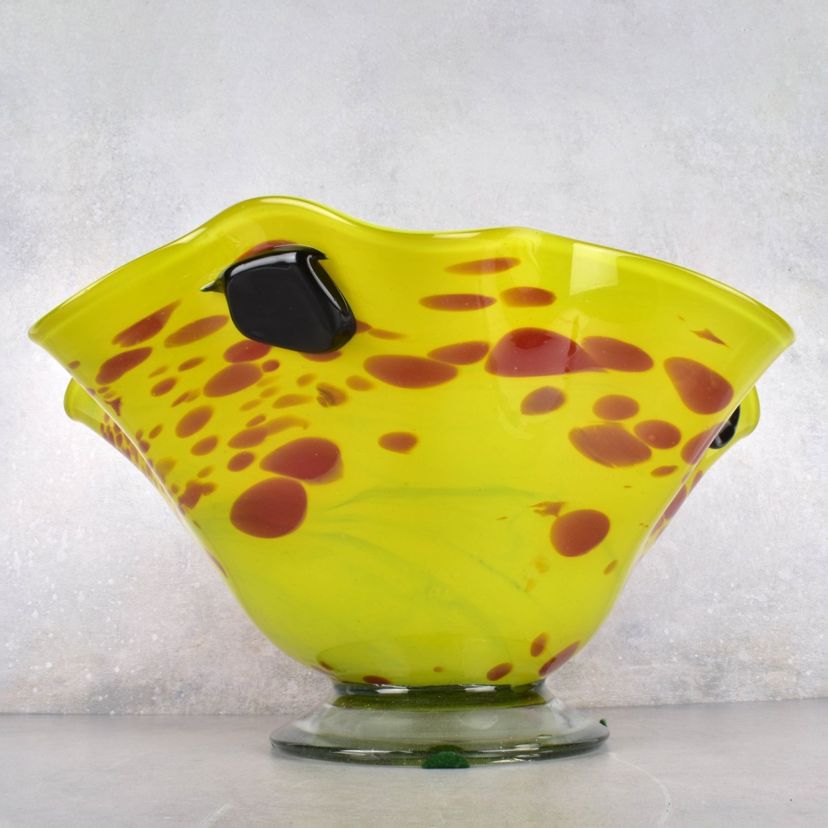 Yellow Art Glass Bowl