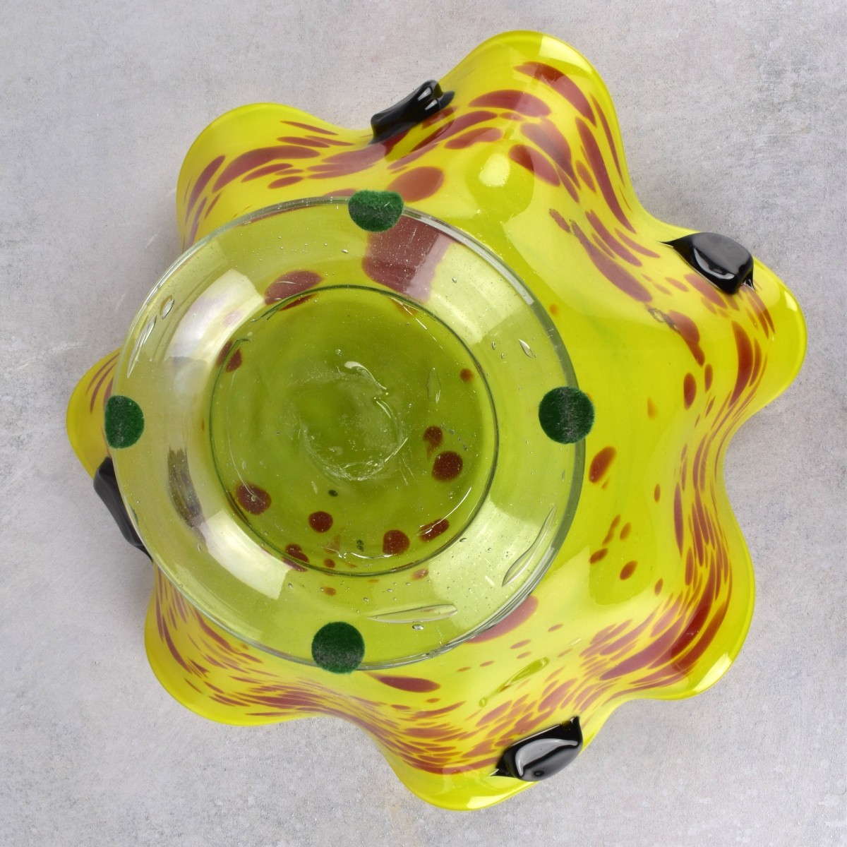 Yellow Art Glass Bowl