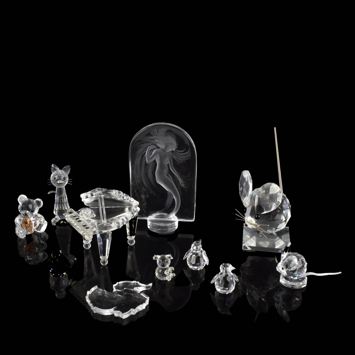 Swarovski and Lalique Crystal Figurines