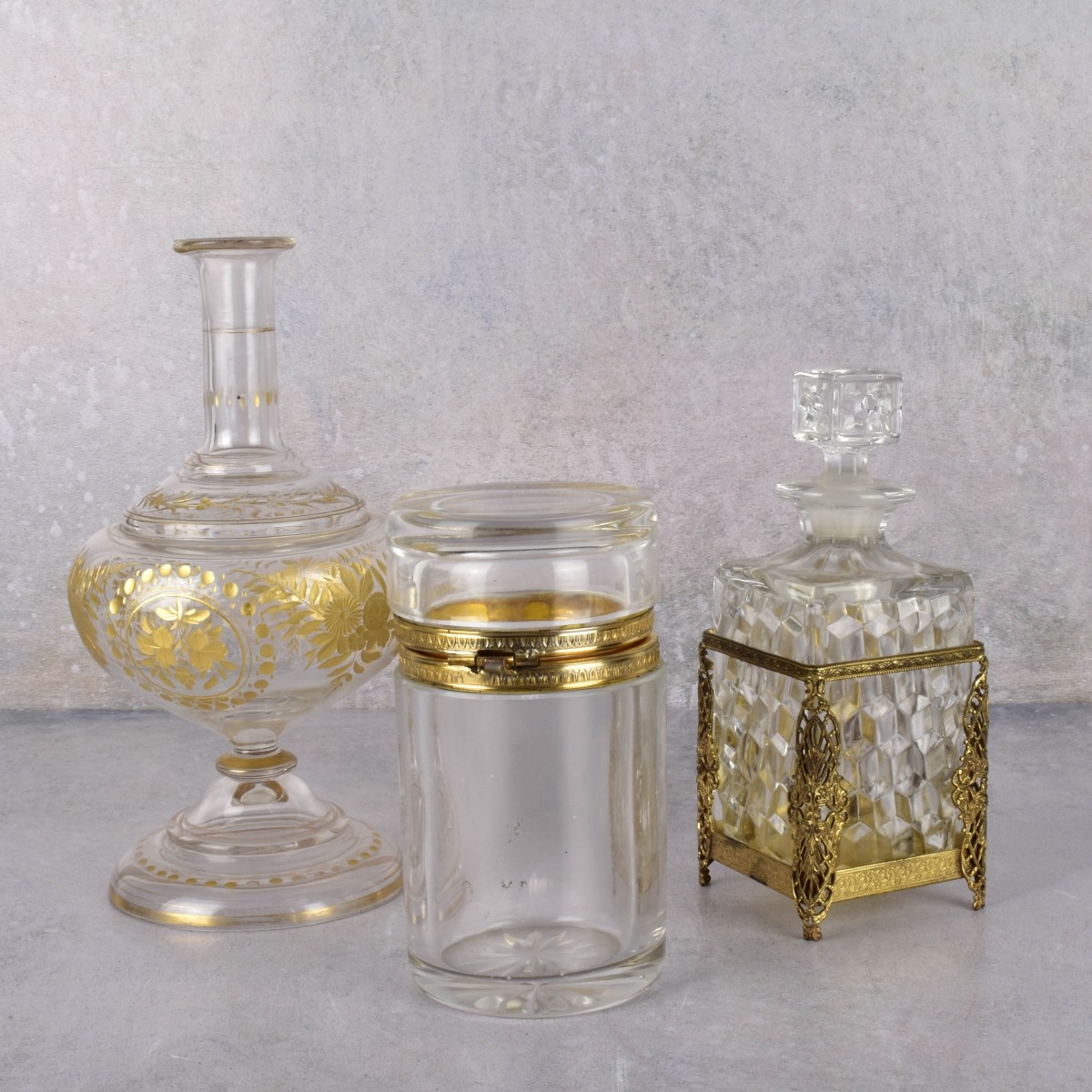 Assorted Antique Crystal Items