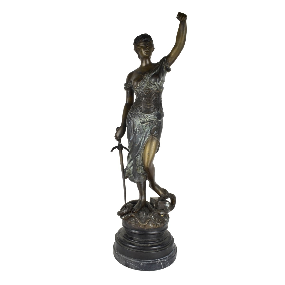 Bronze Figure "Lady Justice" Figurine