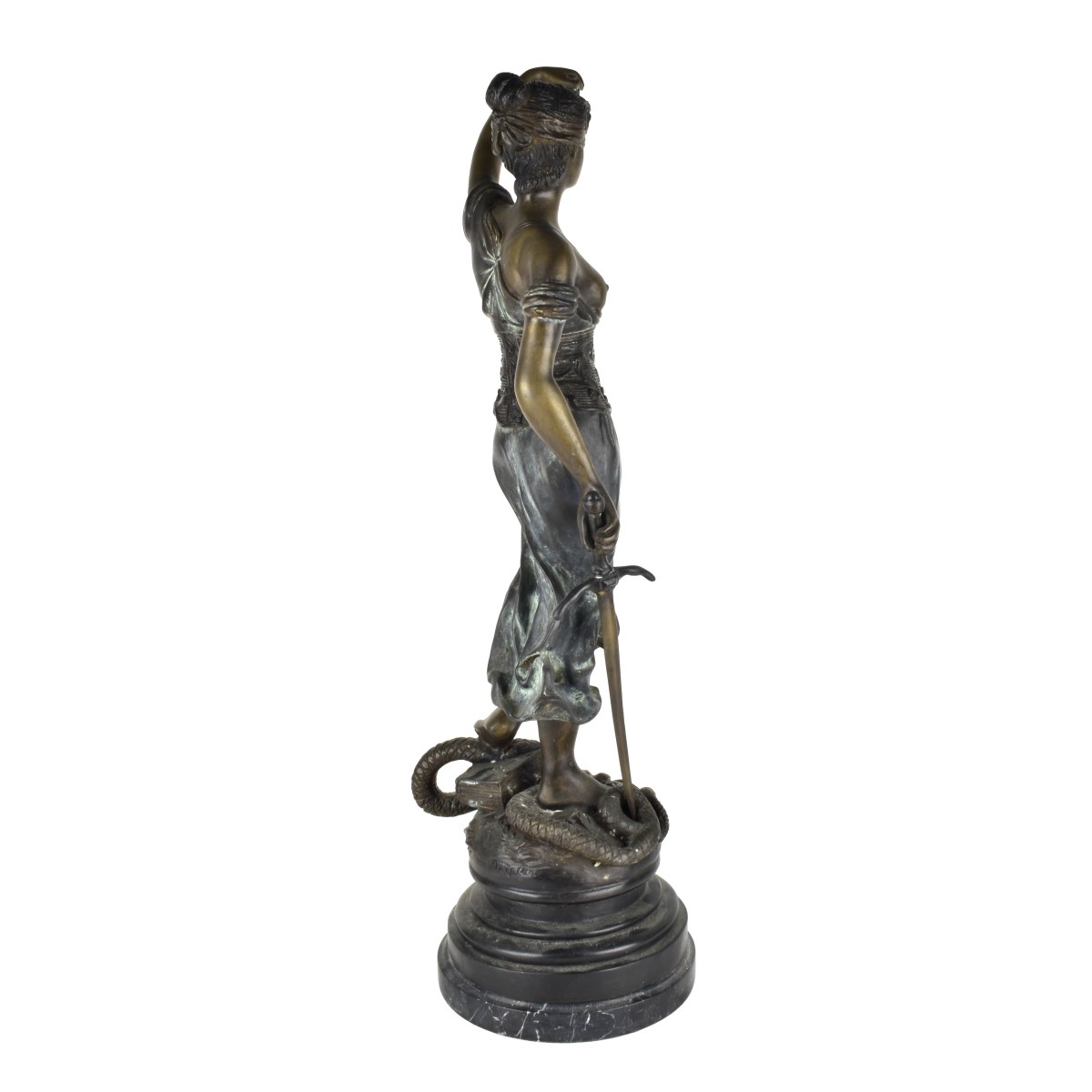 Bronze Figure "Lady Justice" Figurine