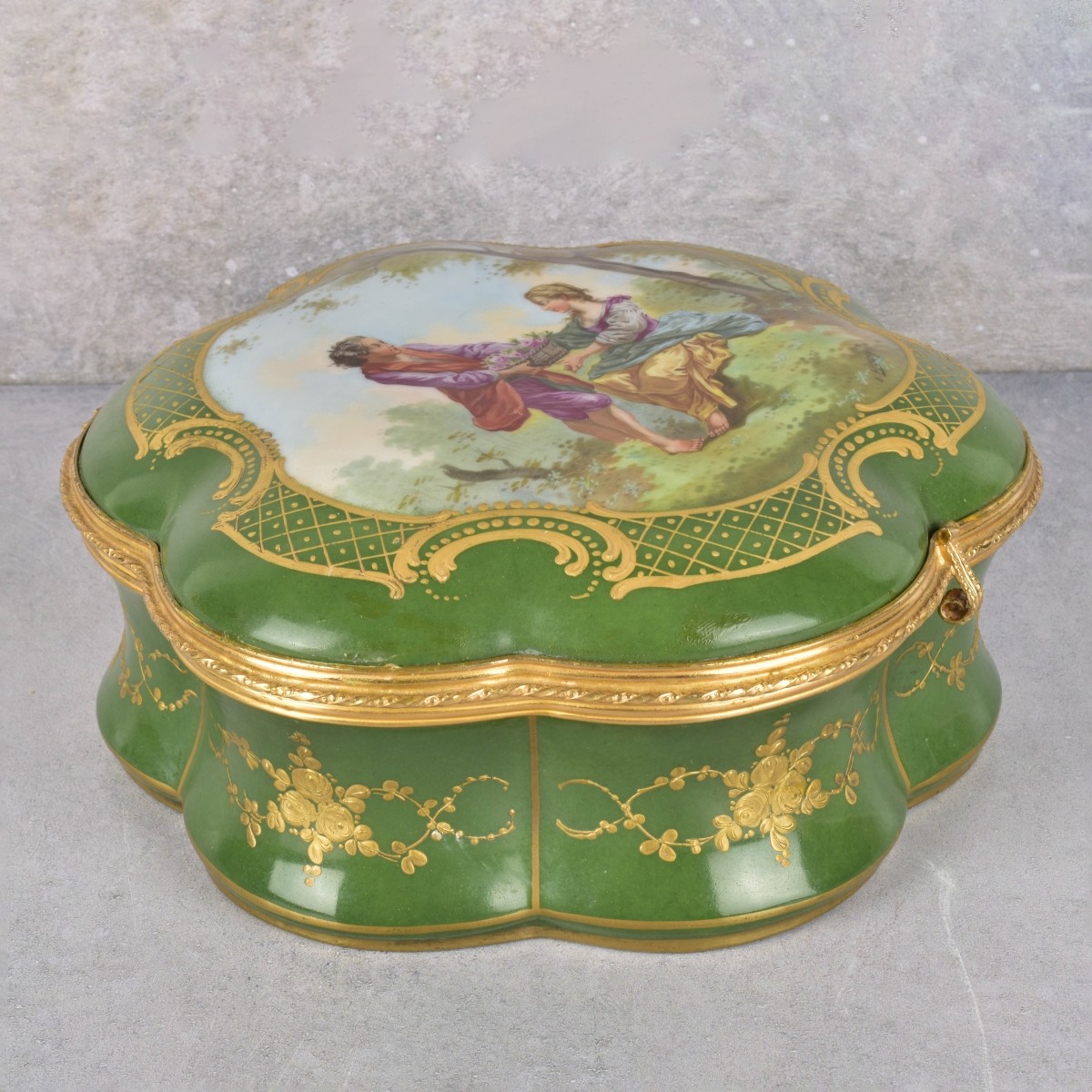 Large French Sevres Porcelain Box