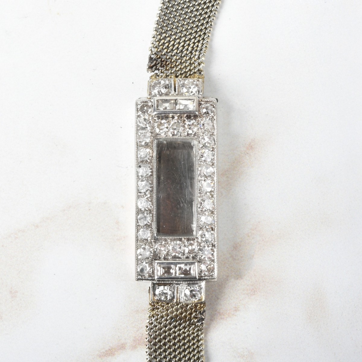 Deco Diamond and Platinum Watch Case